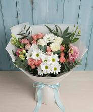 Букет цветов из:  Розы, Лизиантусы и Хризантемы #REPLACE_PRED# Тамбовке