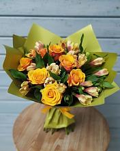 Букет цветов из:  Альстромерии и Розы в Тамбовке
