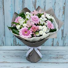 Букет цветов из:  Герберы, Альстромерии и Хризантемы в Тамбовке