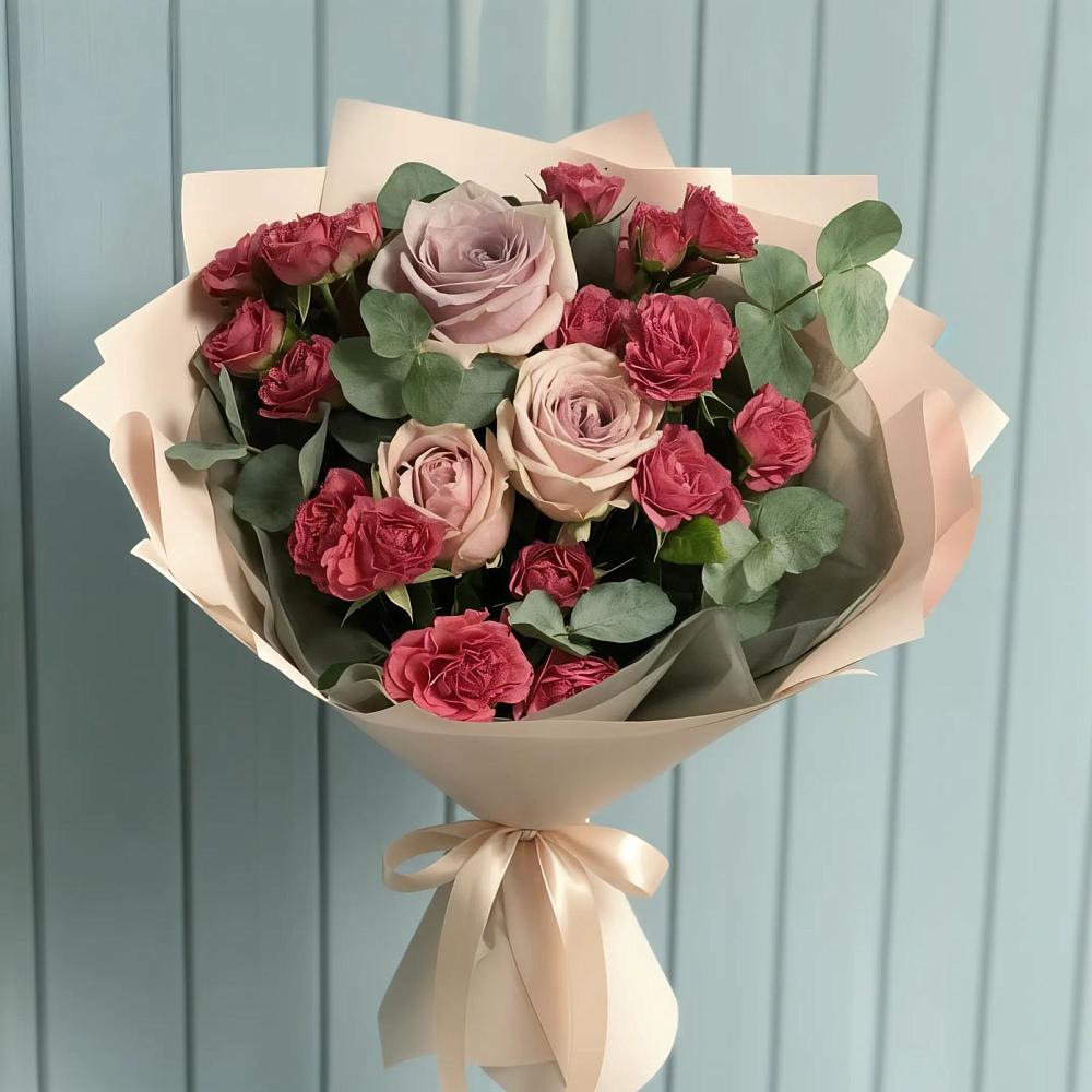 Букет цветов из: Гвоздики и Розы в Тамбовке