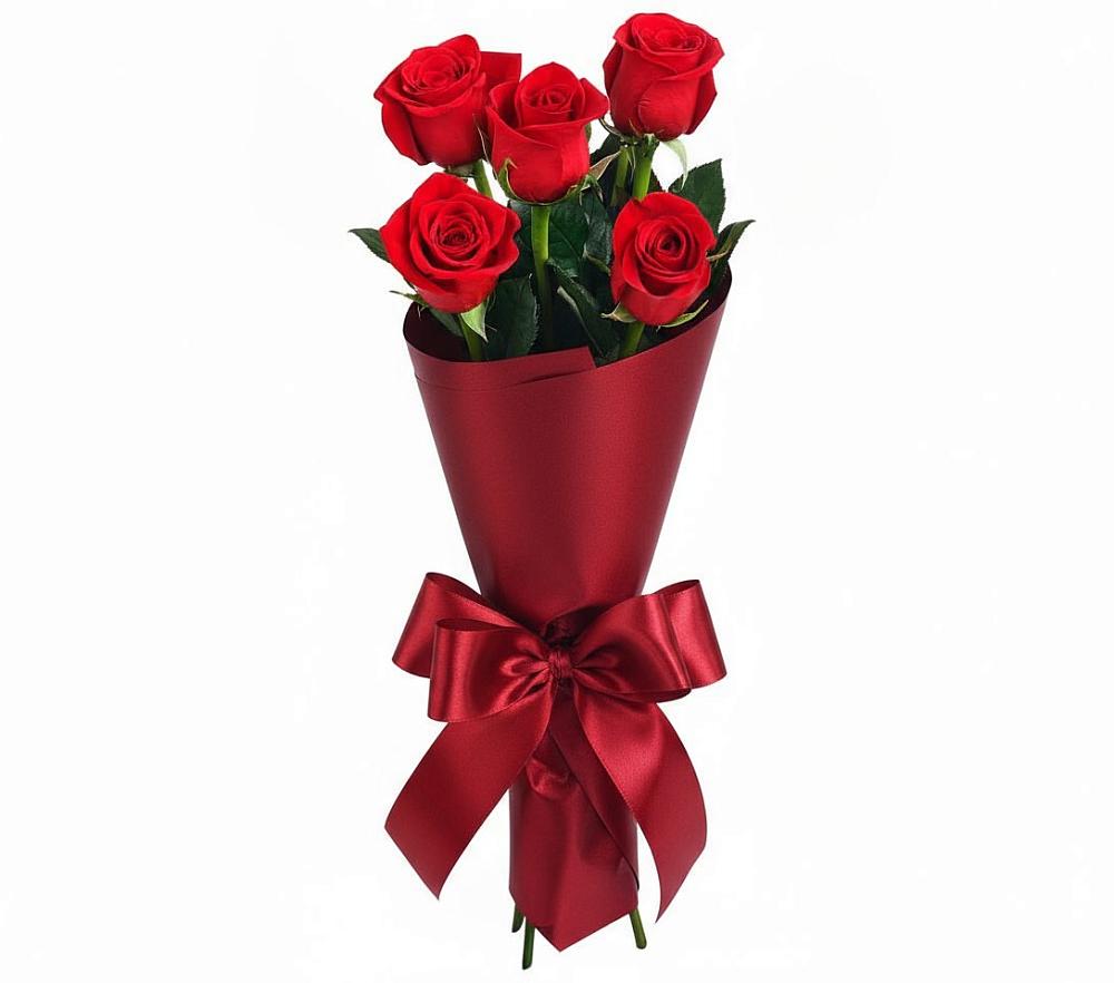 Букет 5 Красных роз Эдлесс Лав в Тамбовке