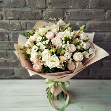 Букет цветов из:  Альстромерии, Розы и Хризантемы в Тамбовке