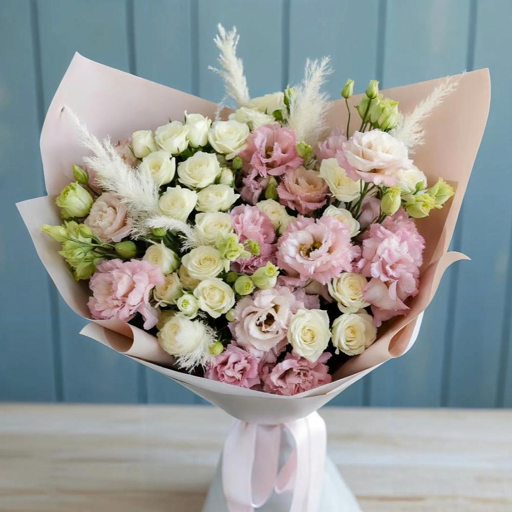 Букет цветов из: Альстромерии и Розы в Тамбовке