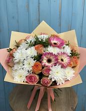 Букет цветов из:  Розы, Герберы и Хризантемы #REPLACE_PRED# Тамбовке