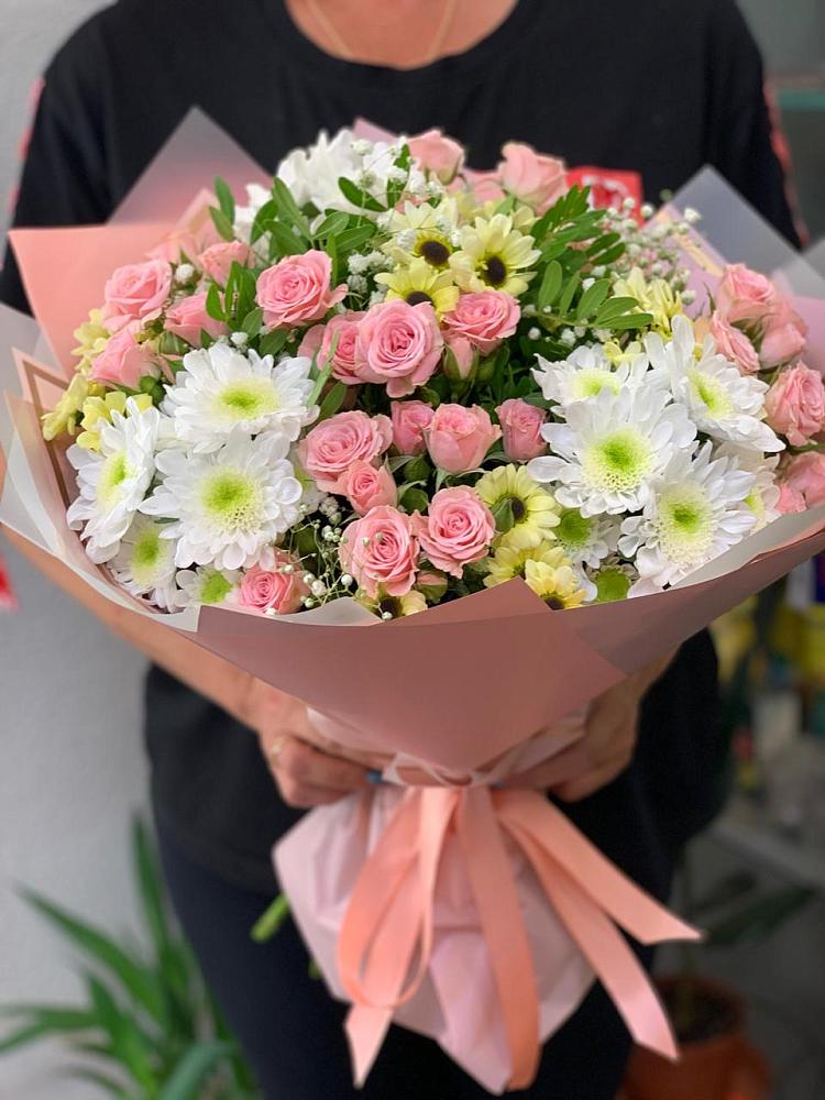 Букет цветов из: Розы и Хризантемы в Тамбовке