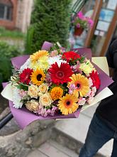Букет цветов из:  Герберы, Ромашки, Хризантемы, Розы и Подсолнухи #REPLACE_PRED# Тамбовке