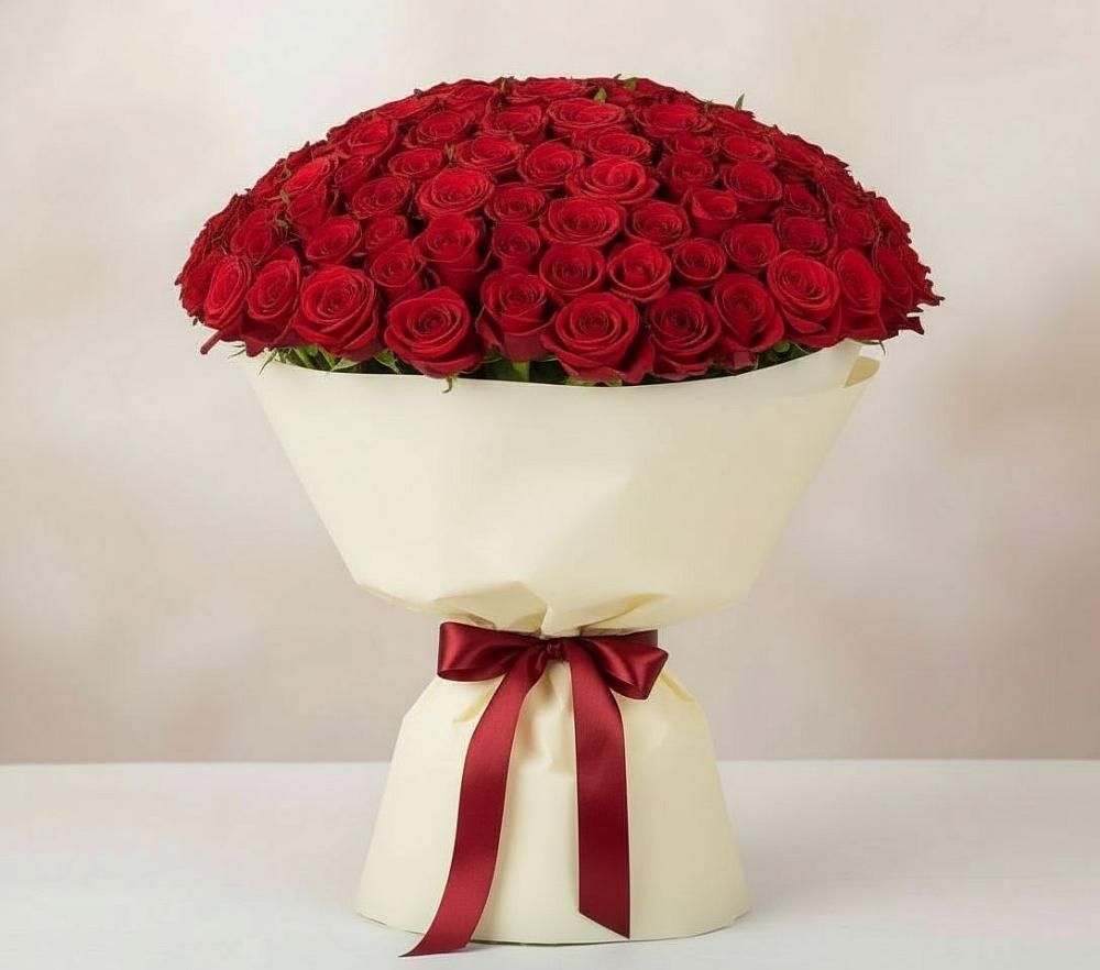 Букет 101 Красная роза Милано в Тамбовке