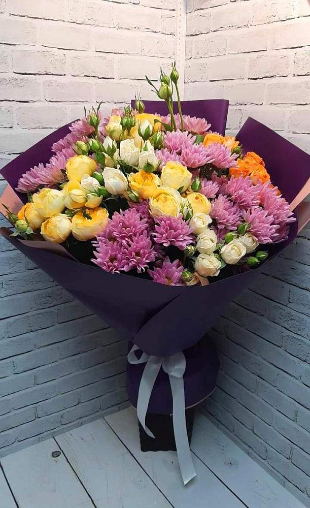 Букет цветов из: Хризантемы и Розы в Тамбовке