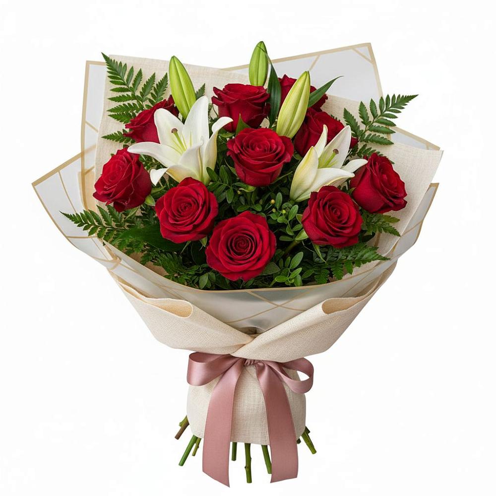 Букет цветов из: Лилии и Розы в Тамбовке