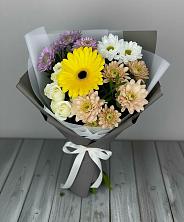 Букет цветов из:  Розы, Герберы и Хризантемы в Тамбовке
