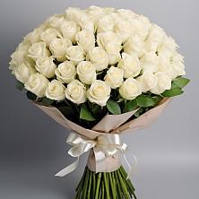 Букет 101 беля роза Белоснежка в Тамбовке