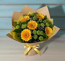 Букет цветов из:  Герберы и Хризантемы в Тамбовке