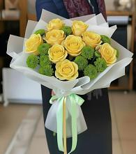 Букет цветов из:  Хризантемы и Розы в Тамбовке