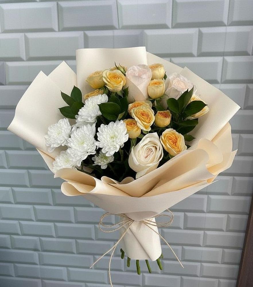 Букет цветов из: Розы и Хризантемы в Тамбовке