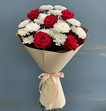 Букет цветов из:  Розы и Хризантемы #REPLACE_PRED# Тамбовке