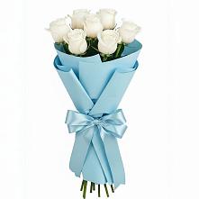 Букет 7 белых роз Проуд в Тамбовке