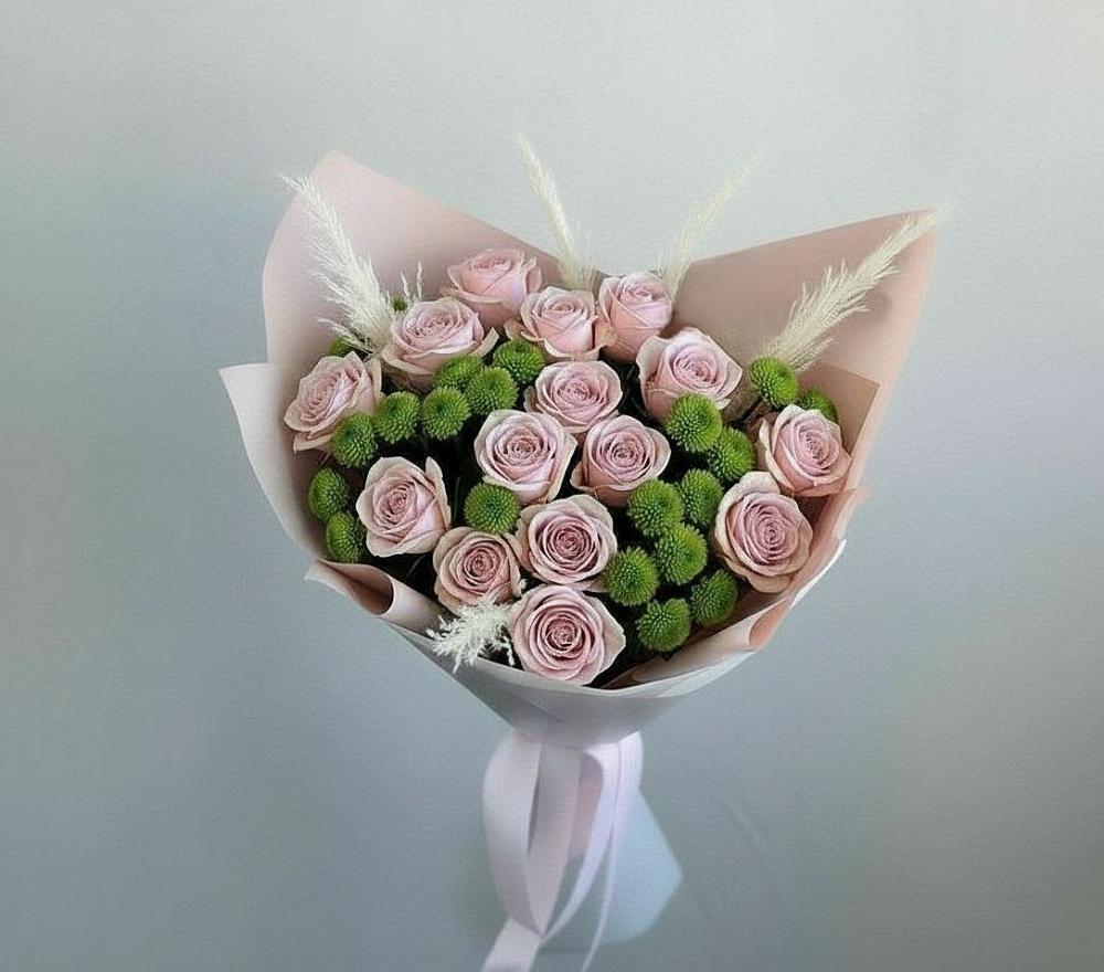 Букет цветов из: Розы и Хризантемы в Тамбовке
