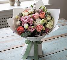 Букет цветов из:  Розы, Лизиантусы и Гвоздики #REPLACE_PRED# Тамбовке