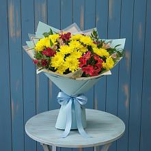 Букет цветов из:  Альстромерии и Хризантемы в Тамбовке