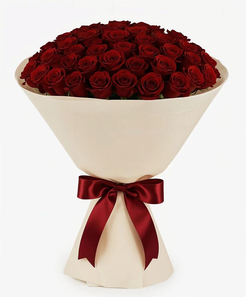 Букет 101 Бордовая роза Блэк Бакарра в Тамбовке