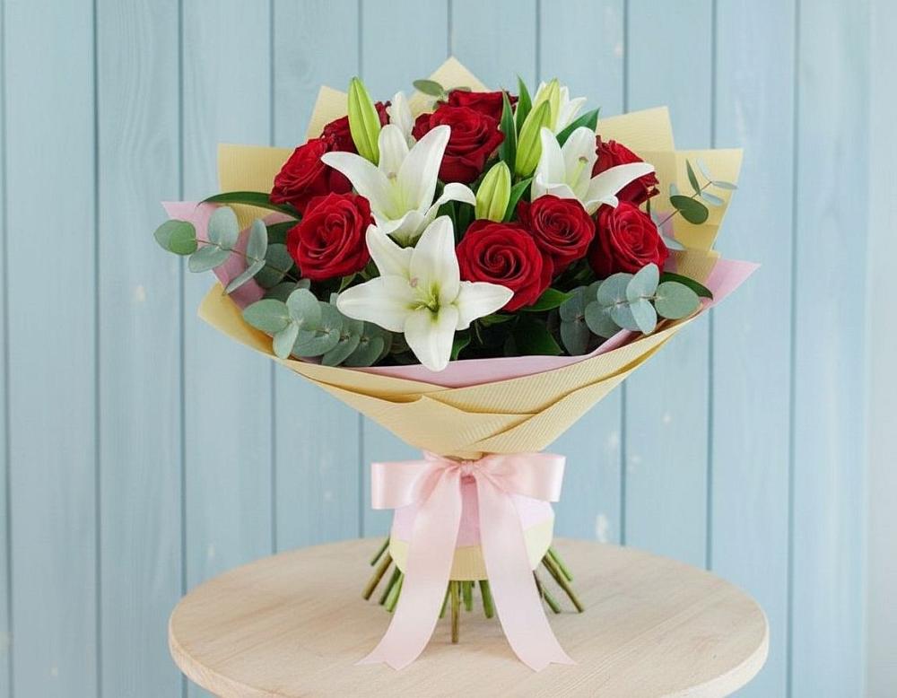 Букет цветов из: Лилии и Розы в Тамбовке